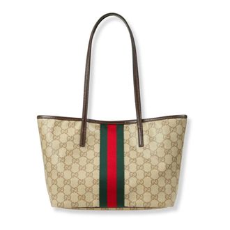 Gucci Tribeca Small Tote Bag - Dames - Tassen - Beige - Maat: ONE Size Katoen