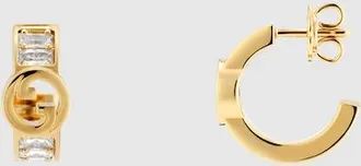 Gucci Blondie Crystal Mini Earrings, Gold-toned metal, Gold-toned metal