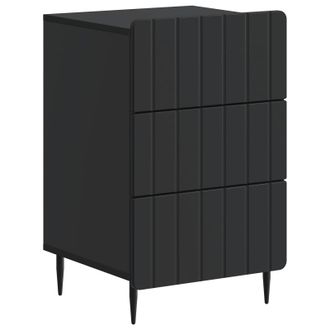 vidaXL Armario De Noche Negro 43x 41 X 68 Cm Madera De Ingenier&iacute;a Vidaxl