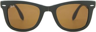 Ray-Ban RB4105 Folding Wayfarer 657533 Mens Sunglasses Green Size 50