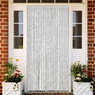 vidaXL Vidaxl - Cortina Antimoscas Chenilla Gris 100x220 Cm
