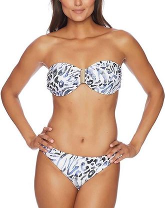 Luxe Prowl Molded Bandeau Bikini Top In White