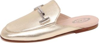 Tod's Lichtgouden vervaagde schoen in bleekgoud - Dames - Slip ons - Geel - 36 EU - Leer - Schoenen