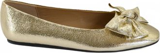 Corkys Footwear Womens Sugar Rush Flat Shoes In Gold Crinkle Metallic