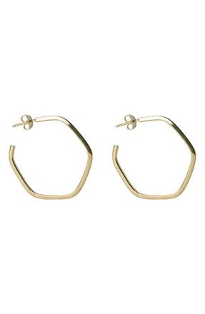 Argento Vivo Hexagon Hoop Earrings in Gold at Nordstrom