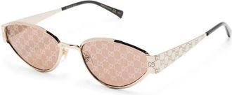 Gucci Zonnebril - Dames - Zonnebrillen - Geel - 55 MM - Accessoires