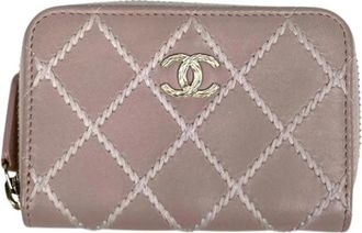 Chanel Pre-owned Wallets, female, Pink, Size: ONE SIZE Pre-owned Business card case