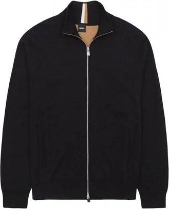HUGO BOSS H-Idino Cardigan - Heren - Vesten - Zwart - S - Katoen - Truien & Vesten