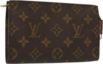Louis Vuitton Pre-owned Clutches, female, Brown, Size: ONE SIZE Pre-owned Canvas Pouch