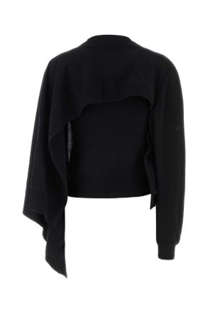Jil Sander J01gp0129j14827 001 Black Lana Vergine Maglie Sweater