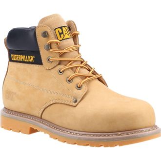 CAT Powerplant S3 Nubuck Honing Wijde Pasvorm Veiligheidslaarzen