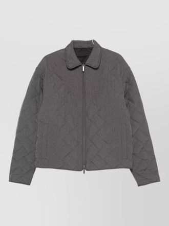 Emporio Armani quilted blouson jacket straight cut side pockets