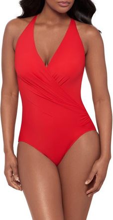 Miraclesuit Wrapsody One-Piece Swimsuit in Poppy at Nordstrom, Size 14