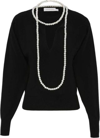 Zimmermann V-hals Truien - Dames - V-hals truien - Zwart - XS - Wol - Truien & Vesten