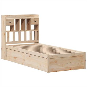 Berkfield Home Beautiful Bed Frame without Mattress 75x190 cm Small Single Solid in Light Tan