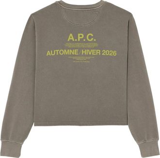 A.P.C. Sweatshirt met print voor de herfst - Dames - Sweatshirts - Grijs - XS - Hoodies & sweatvesten