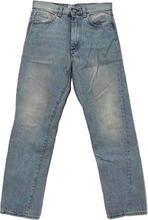 Toteme Straight Leg Jeans in Light Blue Cotton