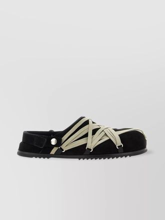 Rick Owens granola crisscross straps mule sandals
