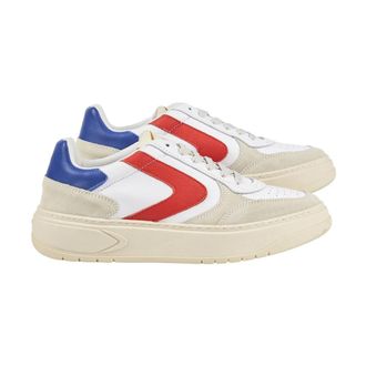 Valsport Sneakers, male, Multicolor, Size: 8 US White Suede Leather Sneakers Orange