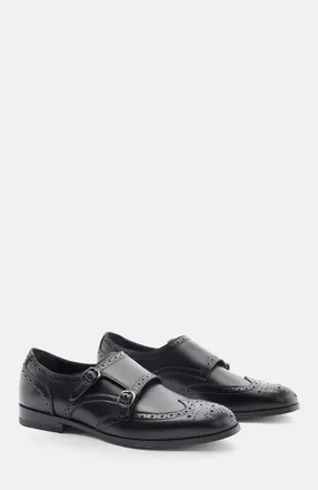 Scarosso Kate Monks in Black - Calf at Nordstrom, Size 38.5