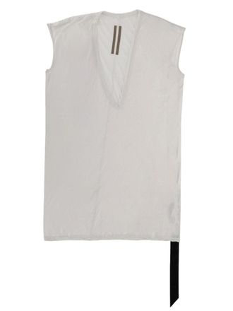 Rick Owens Neutrals Dylan T Oversized V-Neck T-Shirt
