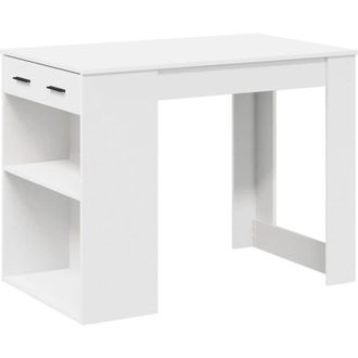 vidaXL Desk with Drawer and Shelf White 102x62x77.5 cm Engineered Wood vidaXL