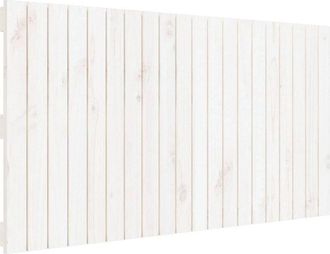 vidaXL Cabecero De Cama Pared Madera Maciza Pino Blanco 127,5x3x60 Cm Vidaxl