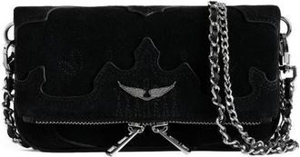 Zadig&Voltaire Rock Nano Western Leather Crossbody Bag in Black at Nordstrom