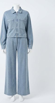 Z Supply Entourage Knit Denim Pant In Ocean Air Indigo