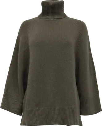 Theory Turtleneck Sweater in Olive Wool