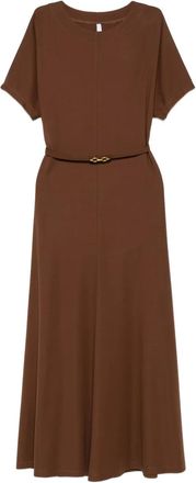 Imperial Abito midi a maniche corte - Marrone