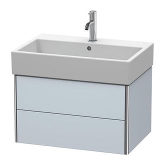 Duravit Duravit Xsquare Mueble De Pared 68,4x 46,0 Cm, 2 Cajones, Para Lavabo Vero Air 235070, Color (frente/cuerpo): Laca De Seda Azul Claro Mate - Xs4194097