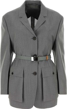 Prada Grey Mohair Blend Blazer