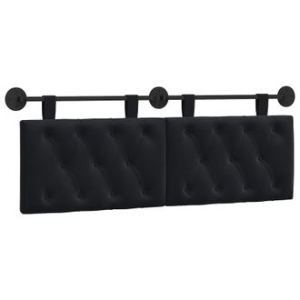 vidaXL Cabecero Colgante Con Luz Led Negro Terciopelo Vidaxl