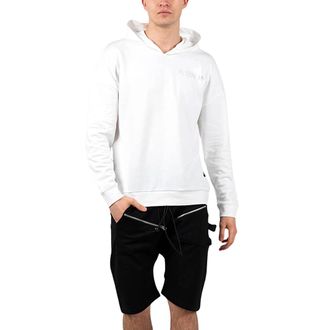Plein Sport Philipp Plein Sport Block Logo Op Borst Witte Hoodie