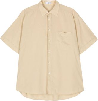 Valentino Garavani 1980 logo-embroidered cotton-shirt - men - Cotton - 41 - Neutrals