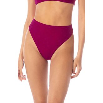 Maaji Sully High Waist Reversible Bikini Bottoms in Pink at Nordstrom Rack, Size Medium