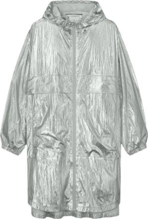 Summum Metallic Oversized Regenjas - Dames - Parka Jassen - Grijs - M - Jassen