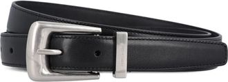 Saint Laurent Leren riem met gesp - Zwart