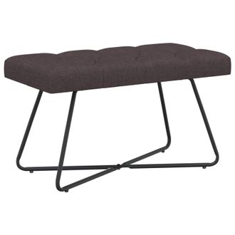 vidaXL Panchina Con Bottoni Imbottiti Marrone Scuro 80 X 40 X 46 Cm Vidaxl