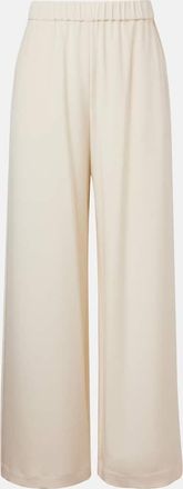 Max Mara Pantaloni Bonn a gamba larga in misto seta