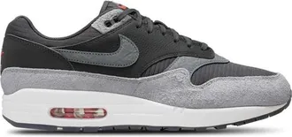 Nike Mens Air Max 1 Premium NDE - Basketball Shoes Smoke Grey/Flash Crimson/Dk Smoke Grey Size 10.5