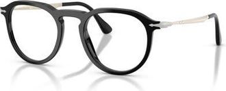 Persol 49mm Rectangle optical glasses in Black at Nordstrom