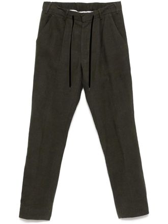 N.Peal Atrani Linen trousers - men - Linen/Flax - 36 - Grey