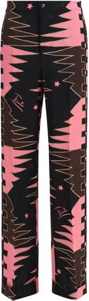 Pucci Pantalones de cr&ecirc;pe de Chine - Trousers - Mujer - Negro - M