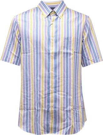 Paul & Shark Yachting Button-Down Overhemd met Zak - Heren - Korte mouwen Overhemden - Veelkleurig - 2XL - Overhemden