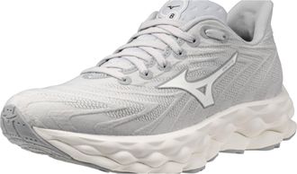 Mizuno Womens Wave Sky 8 Running Shoes In Harbor Mist-Snow White (Hm01)