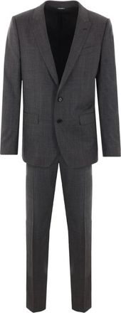 Dolce & Gabbana Grijze Jurken met Slim Fit - Heren - Business pakken - Grijs - M - Kostuums