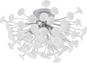 Lindby L&aacute;mpara de techo de pl&aacute;stico blanco