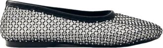 Alohas Glinsterende stoffen ballerina schoenen in zwart - Dames - Ballerinas - Zwart - 37 EU - Leer - Schoenen